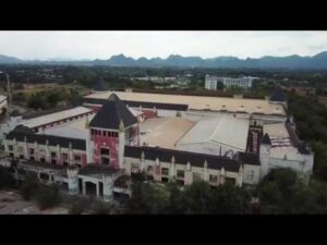 The Abandoned Castle Mall Complex in Kanchanaburi - drone footage